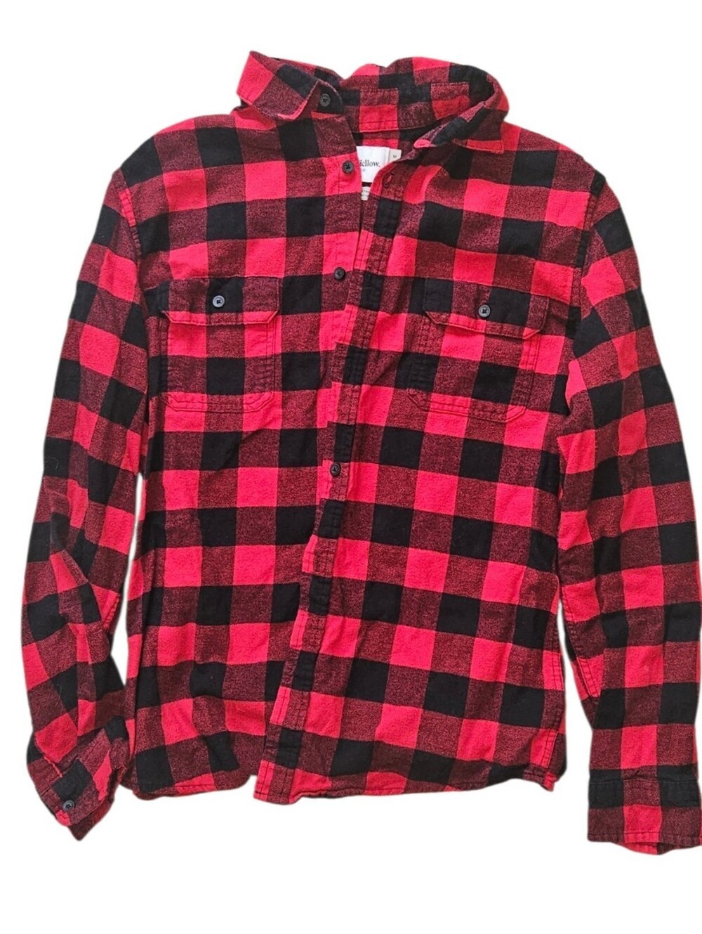 Goodfellow & Co Red & Black Buffalo Plaid Flannel Shirt - Size Medium